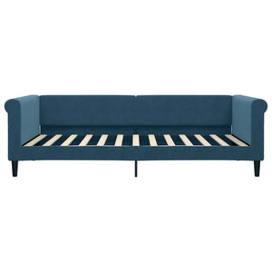 Ausziehbares Tagesbett Blau Samt 100x200 cm
