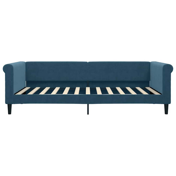 Ausziehbares Tagesbett Blau Samt 100x200 cm