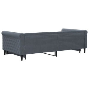 Ausziehbares Tagesbett Dunkelgrau Samt 100x200 cm