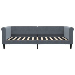 Ausziehbares Tagesbett Dunkelgrau Samt 100x200 cm