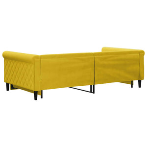 Gelbes Ausziehbares Tagesbett Samt 100x200 cm