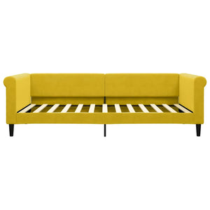 Gelbes Ausziehbares Tagesbett Samt 100x200 cm