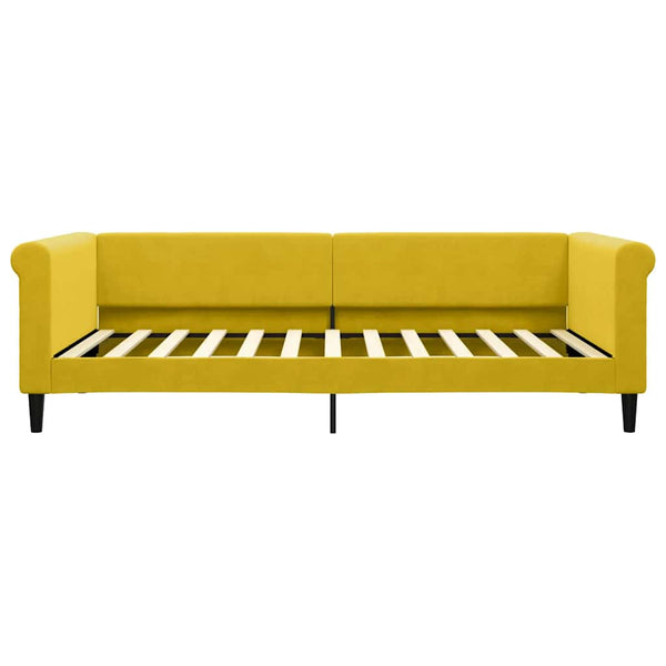 Gelbes Ausziehbares Tagesbett Samt 100x200 cm