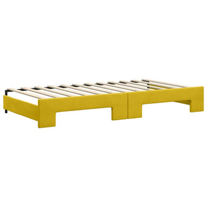 Gelbes Ausziehbares Tagesbett Samt 100x200 cm