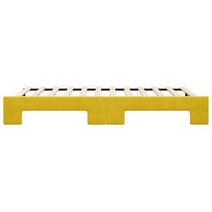 Gelbes Ausziehbares Tagesbett Samt 100x200 cm