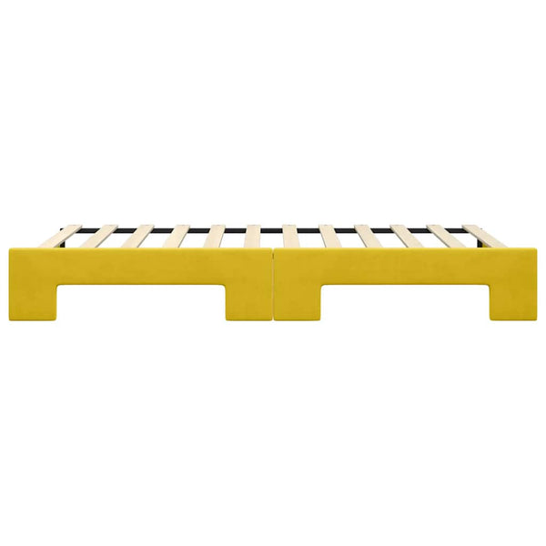 Gelbes Ausziehbares Tagesbett Samt 100x200 cm