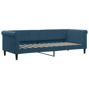Ausziehbares Tagesbett Blau 80x200 cm Samt