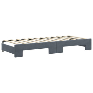 Ausziehbares Tagesbett mit Schubladen Dunkelgrau 80x200 cm