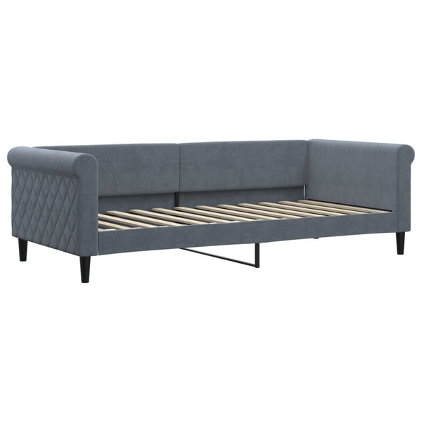 Ausziehbares Tagesbett mit Schubladen Dunkelgrau 90x200 cm