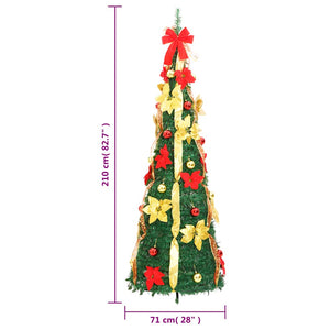 Pop-Up Weihnachtsbaum Grün 210cm mit LEDs