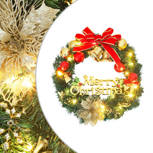 Weihnachtskranz mit 20 LEDs Grün 45 cm