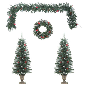 4-tlg. PVC Türschmuck-Set Weihnachten