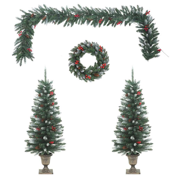 4-tlg. PVC Türschmuck-Set Weihnachten