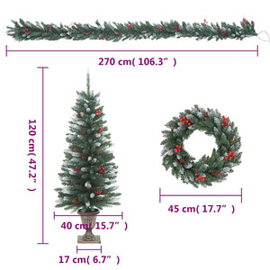 4-tlg. PVC Türschmuck-Set Weihnachten