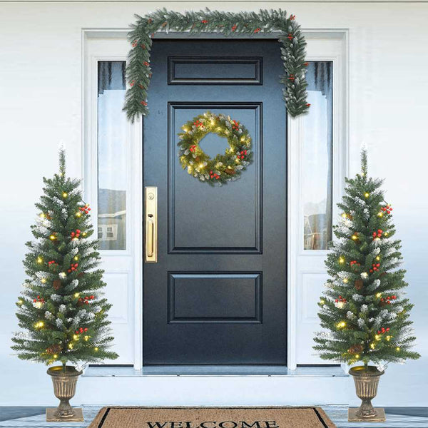 4-tlg. PVC Türschmuck-Set Weihnachten
