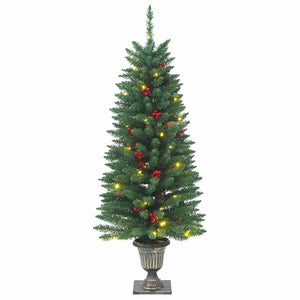 Künstliche Weihnachtsbäume mit LEDs, 2er-Set