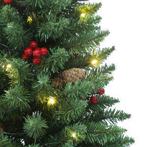 Künstliche Weihnachtsbäume mit LEDs, 2er-Set