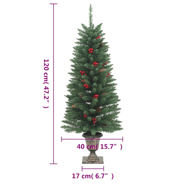 Künstliche Weihnachtsbäume mit LEDs, 2er-Set