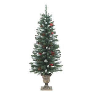 2er-Set LED-Weihnachtsbäume, Grün/Weiß, 120 cm