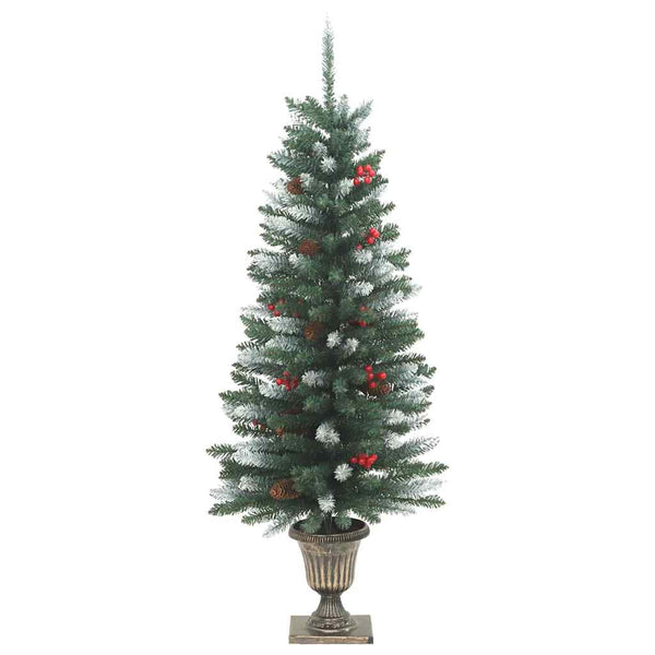 2er-Set LED-Weihnachtsbäume, Grün/Weiß, 120 cm