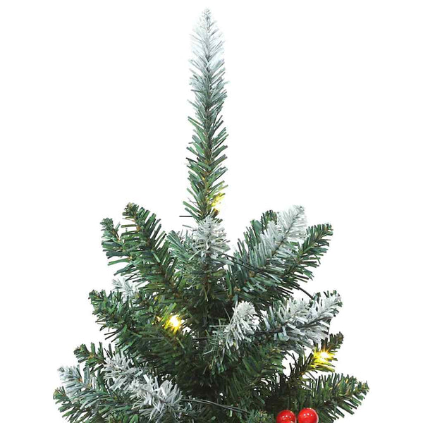 2er-Set LED-Weihnachtsbäume, Grün/Weiß, 120 cm