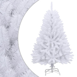 vidaXL Sapin de Noël artificiel pliable avec support blanc 150 cm