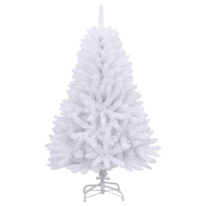 vidaXL Sapin de Noël artificiel pliable avec support blanc 150 cm