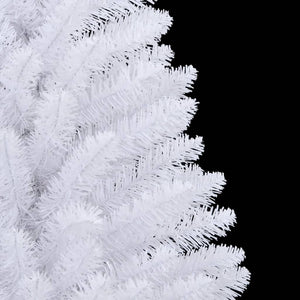 vidaXL Sapin de Noël artificiel pliable avec support blanc 150 cm