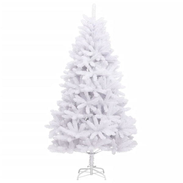 vidaXL Sapin de Noël Artificiel Pliable avec Support Blanc 180 cm