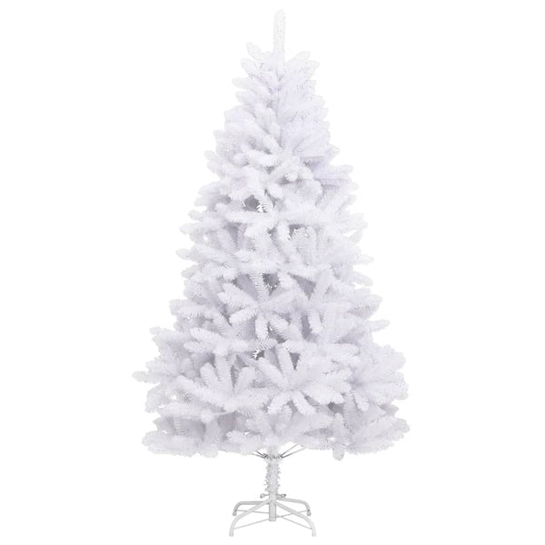vidaXL Sapin de Noël artificiel pliable avec support blanc 210 cm