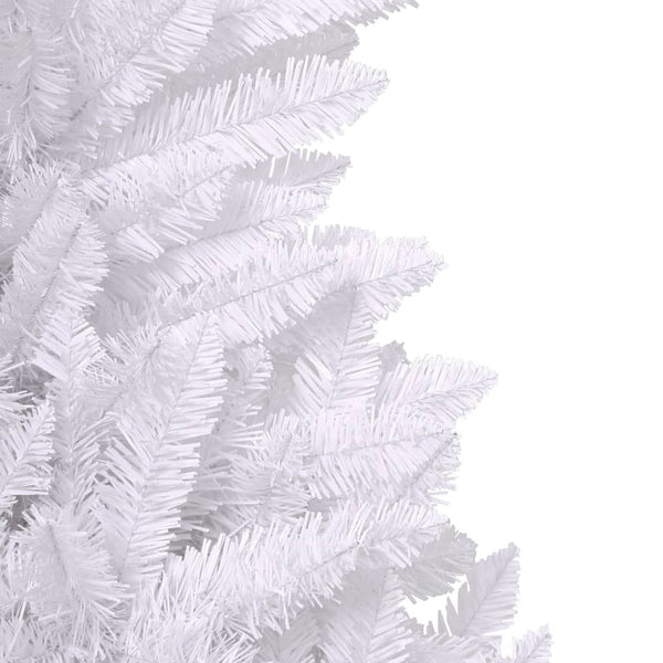 vidaXL Sapin de Noël artificiel pliable avec support blanc 210 cm