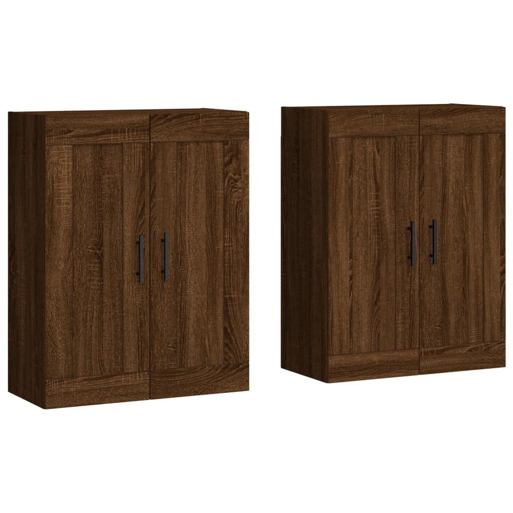 Wandschränke Braun Eichen-Optik 2er Set