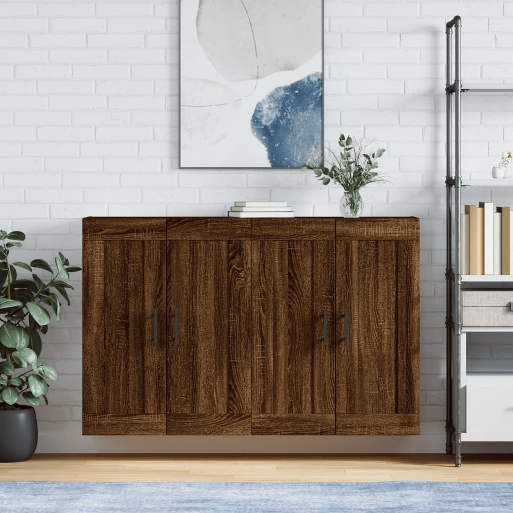 Wandschränke Braun Eichen-Optik 2er Set