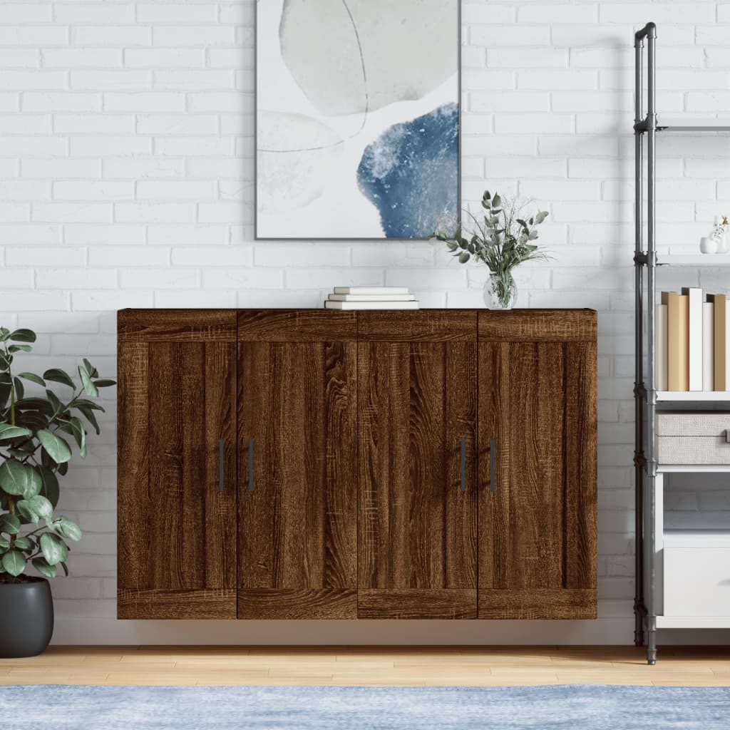 Wandschränke Braun Eichen-Optik 2er Set