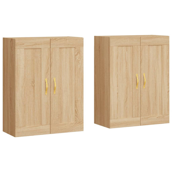 vidaXL Armoires murales 2 pcs Chêne Sonoma Aggloméré