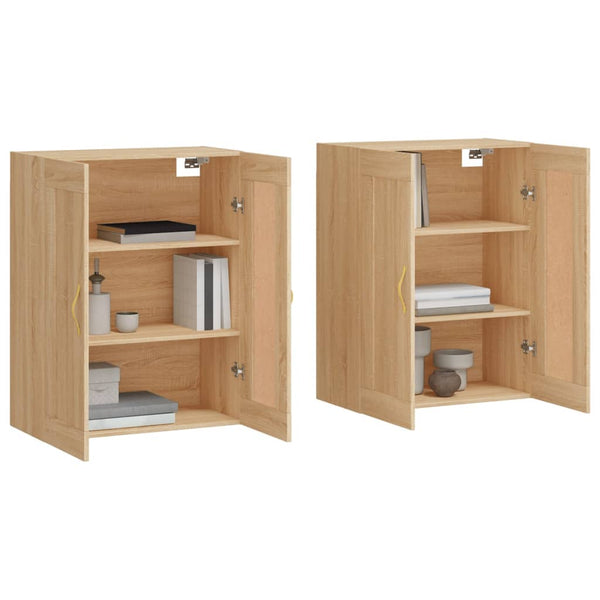 vidaXL Armoires murales 2 pcs Chêne Sonoma Aggloméré