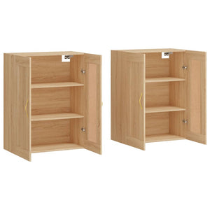 vidaXL Armoires murales 2 pcs Chêne Sonoma Aggloméré