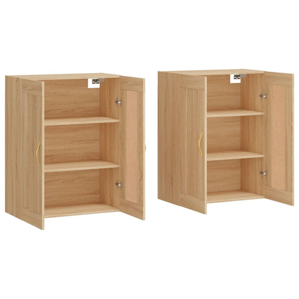 vidaXL Armoires murales 2 pcs Chêne Sonoma Aggloméré