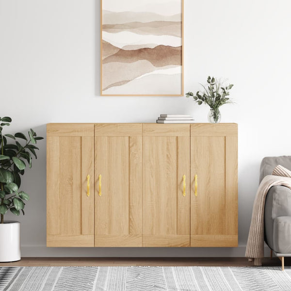 vidaXL Armoires murales 2 pcs Chêne Sonoma Aggloméré