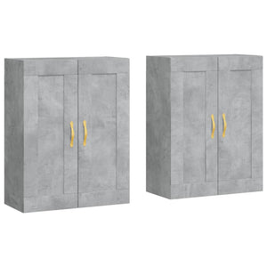 vidaXL Armoires murales 2 pcs Gris béton Aggloméré
