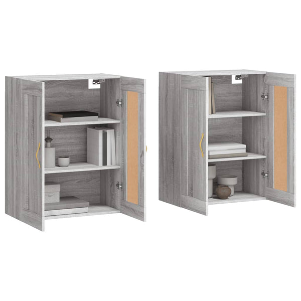 Wandschränke 2er Set Grau Sonoma