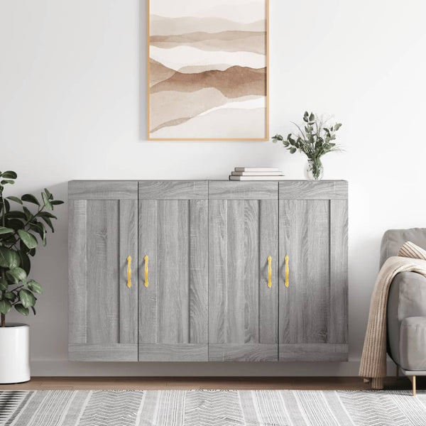 Wandschränke 2er Set Grau Sonoma