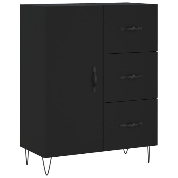 Highboard Schwarz 69,5x34x180 cm