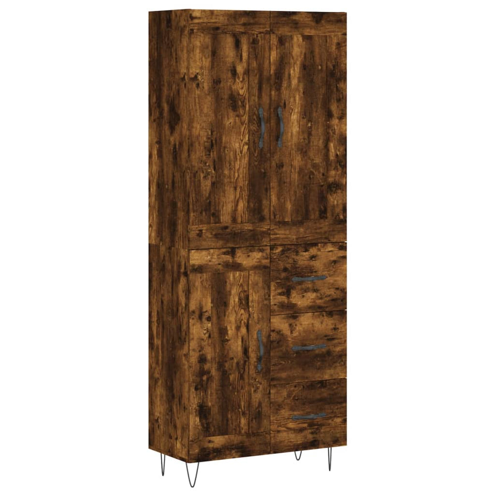 Highboard Räuchereiche 69,5x34x180 cm