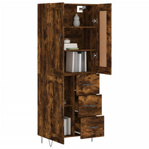 Highboard Räuchereiche 69,5x34x180 cm