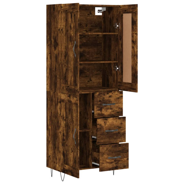 Highboard Räuchereiche 69,5x34x180 cm