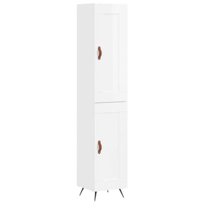 Highboard Weiß Hochglanz 34,5x34x180 cm