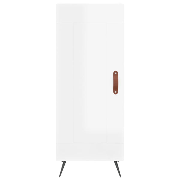 Highboard Weiß Hochglanz 34,5x34x180 cm
