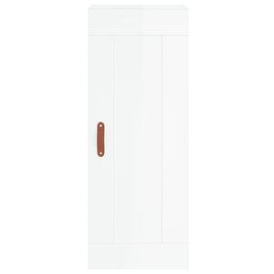 Highboard Weiß Hochglanz 34,5x34x180 cm