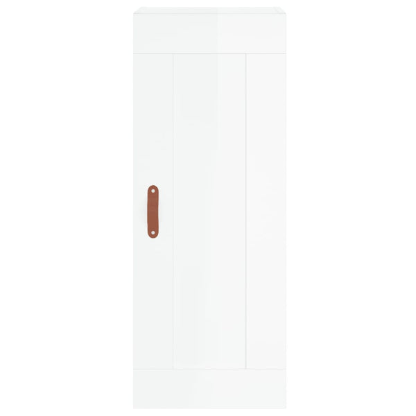 Highboard Weiß Hochglanz 34,5x34x180 cm